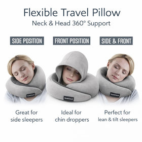 QuietCloud memory foam core contours neck for adaptive support