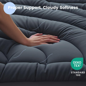 QuietSea five-layer mattress topper queen balances comfort and durability