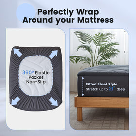 QUIETSEA machine-washable twin mattress pad ready for easy care