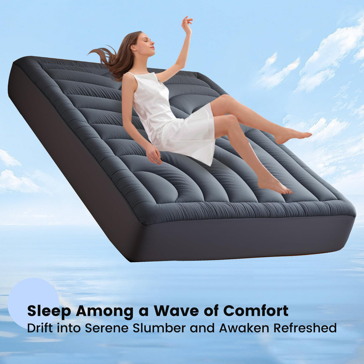 QUIETSEA noiseless waterproof shield protects twin mattress for peaceful sleep