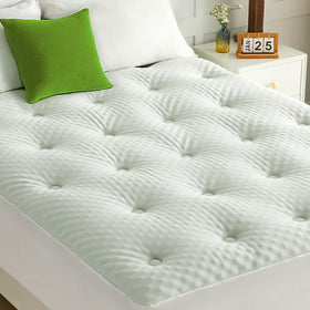 QUIETSEA reversible queen topper with egg crate foam for contour support.