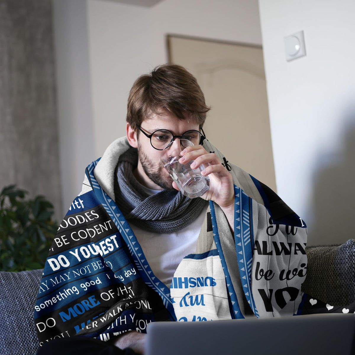 Quilazy Gifts for Son Blanket on bed adds soft warmth to bedtime routines
