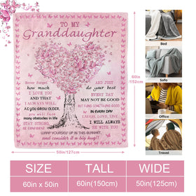 Quilazy Granddaughter Blanket shown on sofa as cozy decor