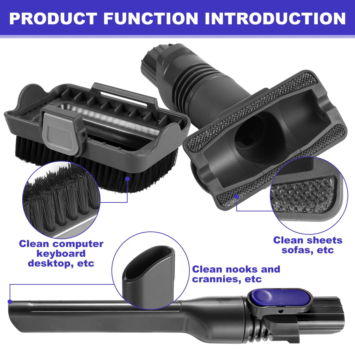 QINAN electrostatic strip brush mounted for dust pickup.