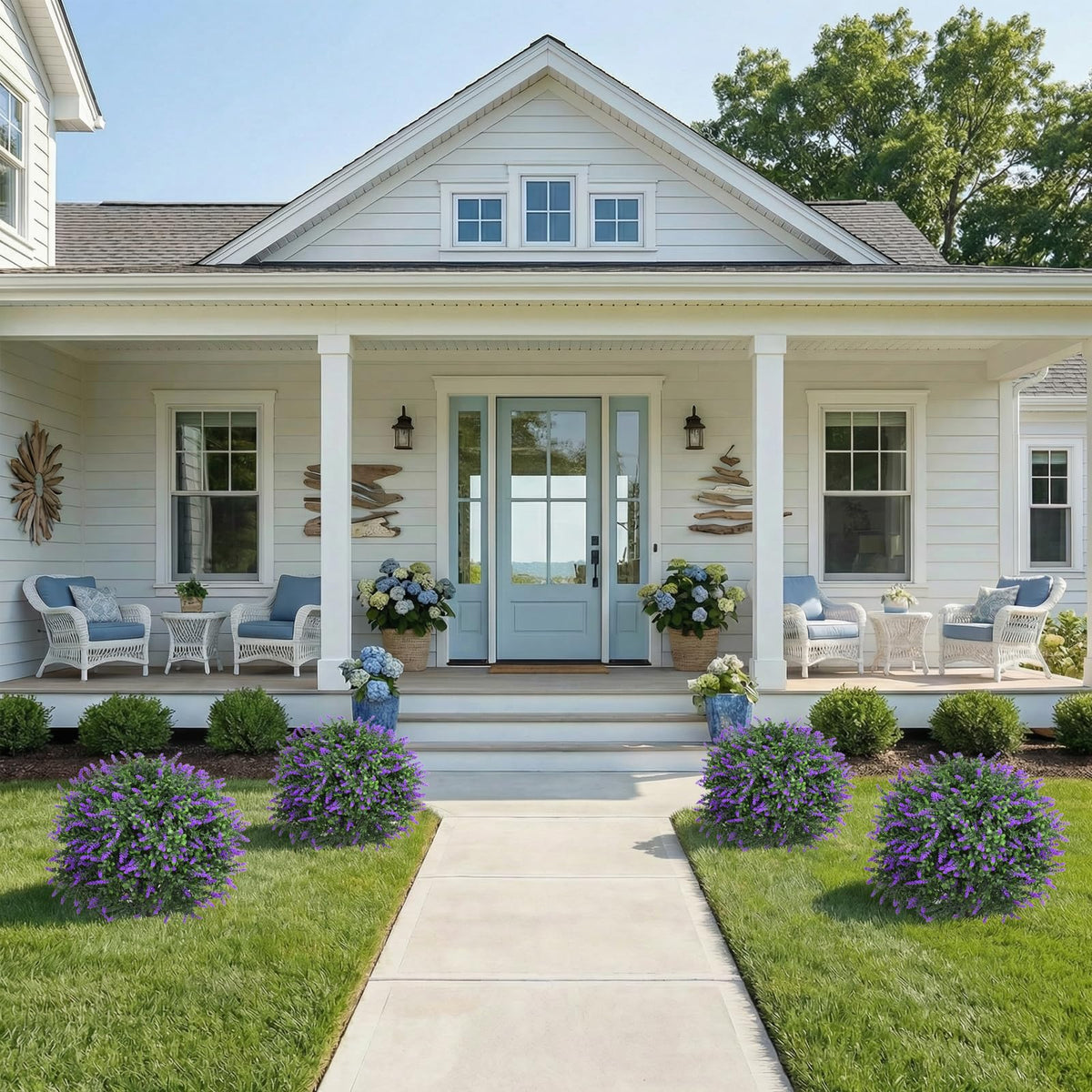 Quirlory ground spike stabilizes topiary in soil or pots