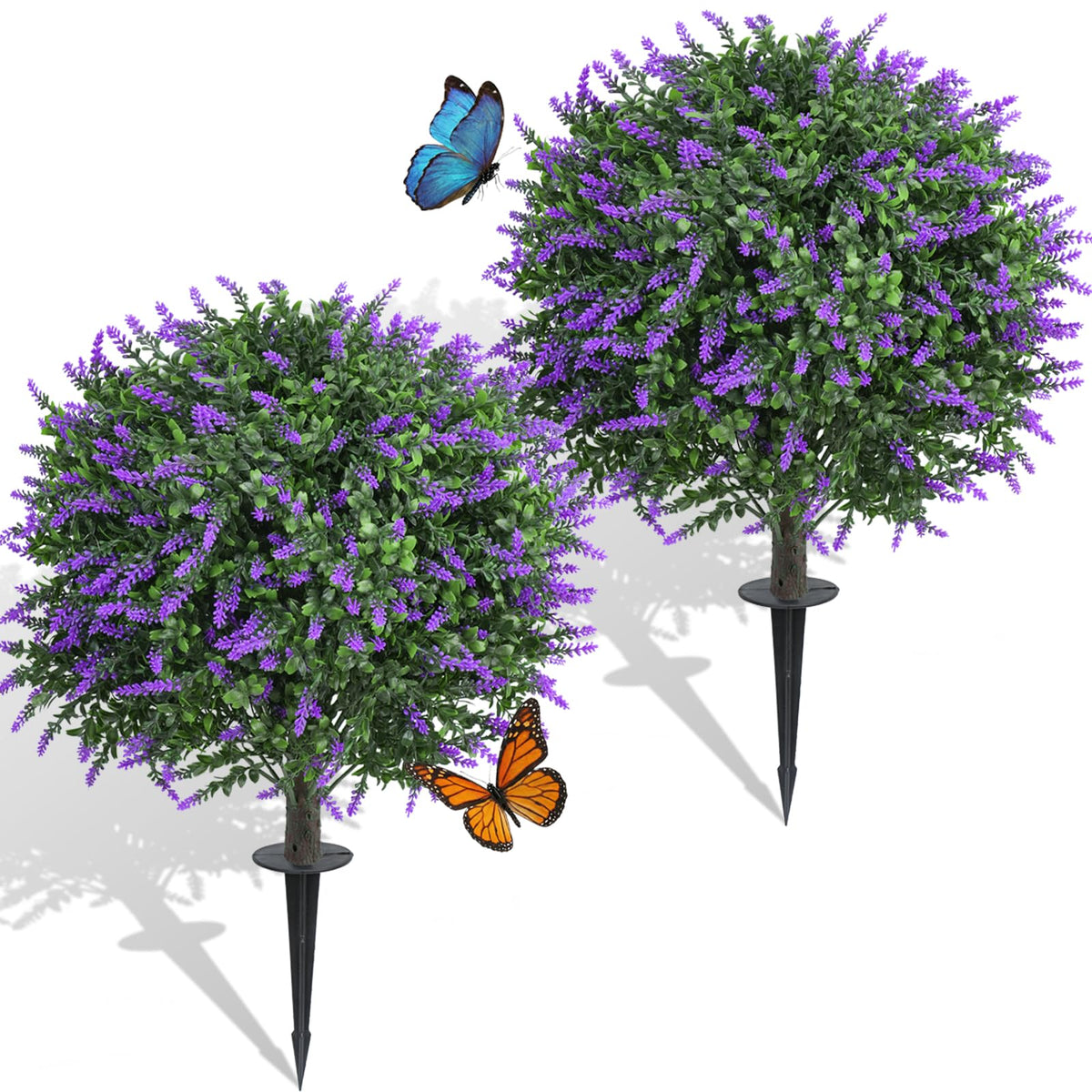 Quirlory lavender topiary ball 24-inch front porch for curb appeal