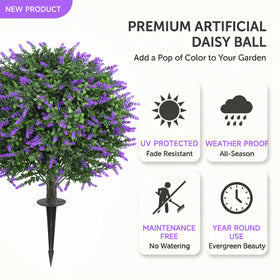 Quirlory two-pack lavender topiary frames entryways beautifully