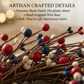 Quixem pip berry ring enhances rustic farmhouse ambiance with berry textures.