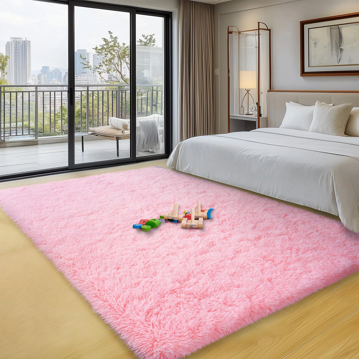 qulint pink kids rug perfect for reading corners and games
