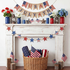Qunclay rustic wood garland adds warm charm to any room
