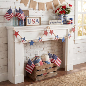 Qunclay flag-pattern decor suitable for Independence Day and anniversaries