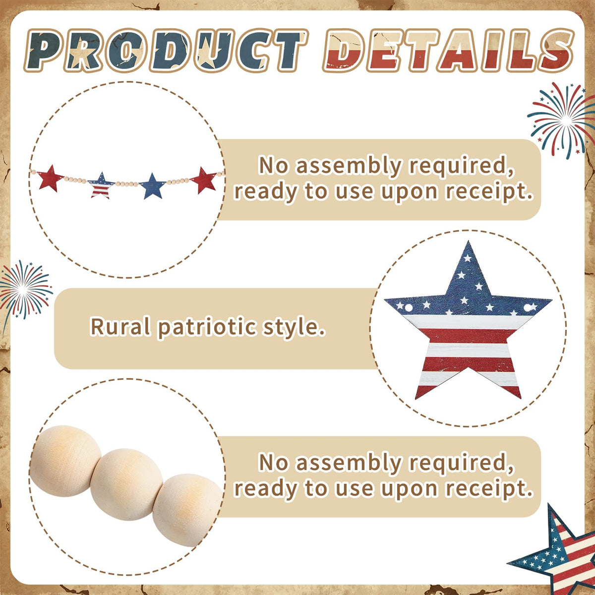 Qunclay red white blue beads showcase patriotic colors for celebrations