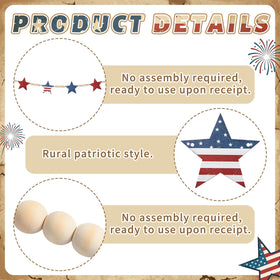 Qunclay red white blue beads showcase patriotic colors for celebrations