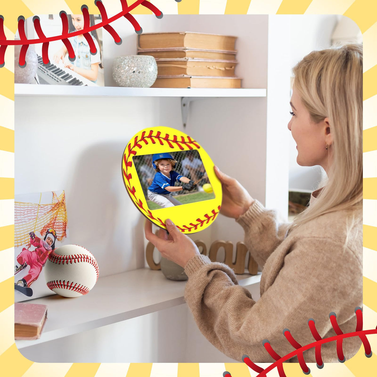 Qunclay frame for desk display, adds team spirit to any workspace.