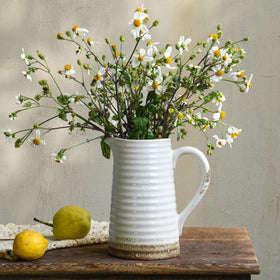 Quoowiit ceramic rustic vase with handle for versatile home decor.