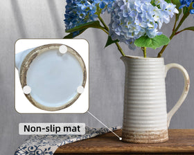 Quoowiit long-lasting ceramic vase offers year-round decor on shelves.