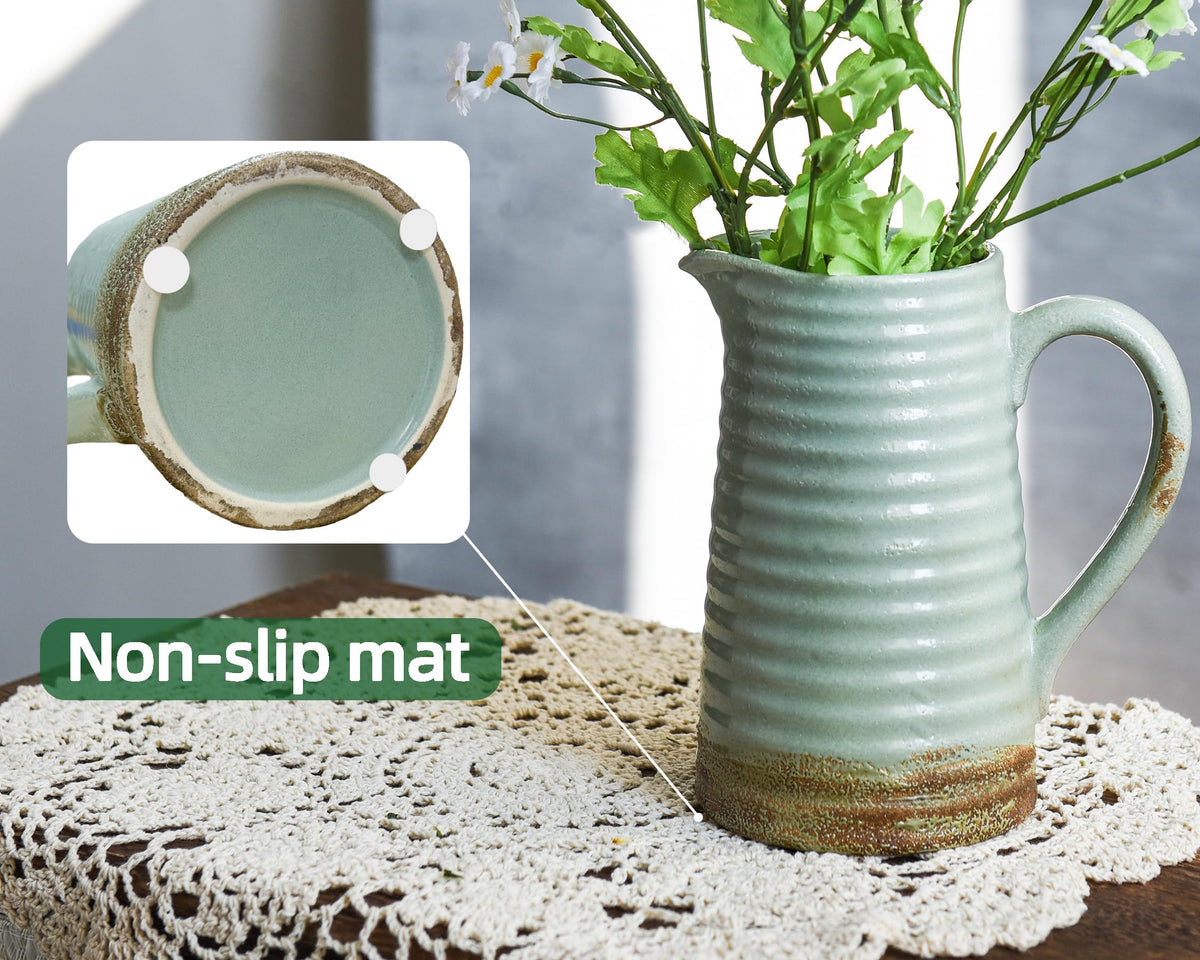 Quoowiit rustic vase dual purpose: centerpiece and small storage organizer.