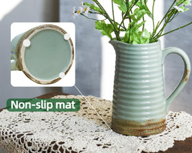 Quoowiit rustic vase dual purpose: centerpiece and small storage organizer.