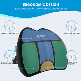 QUTOOL breathable mesh cover keeps you cool and dry during long sitting periods.