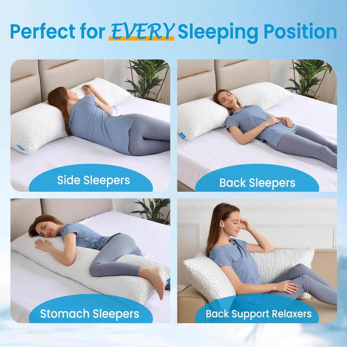 QUTOOL adjustable loft inner-zippered cover lets you tailor support