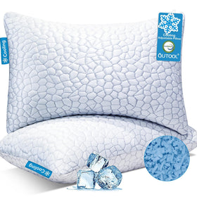QUTOOL cooling pillow with double-sided cover for cooler sleep surface.