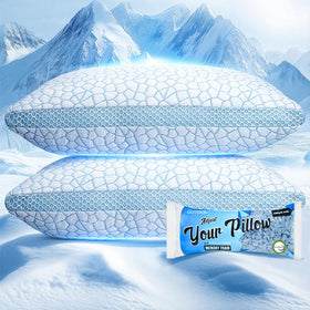 QUTOOL double-sided cooling pillow top view shows cooling surface for hot sleepers