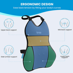 QUTOOL ergonomic design helps align the spine for better posture.
