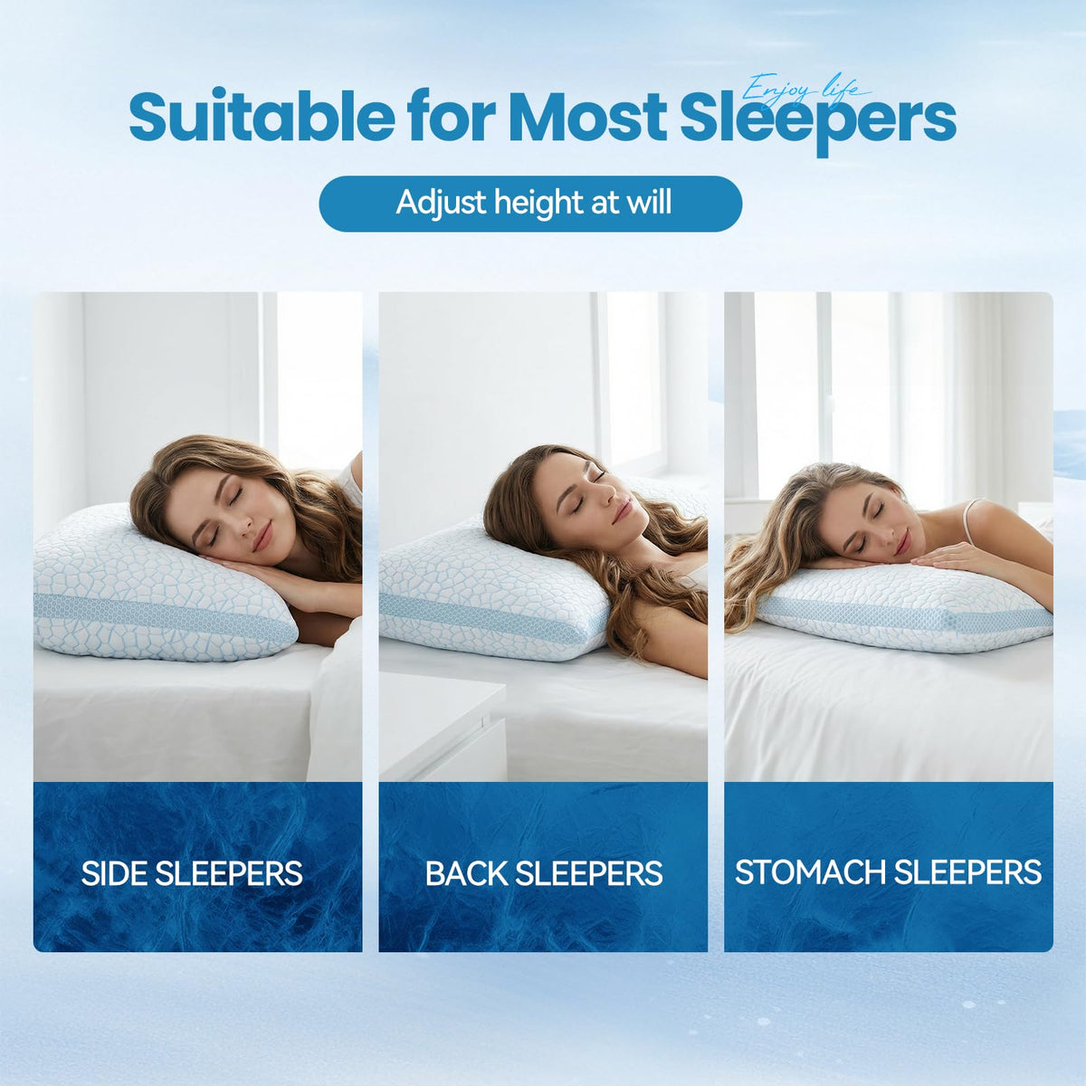 QUTOOL gel memory foam filling close-up demonstrates responsive support