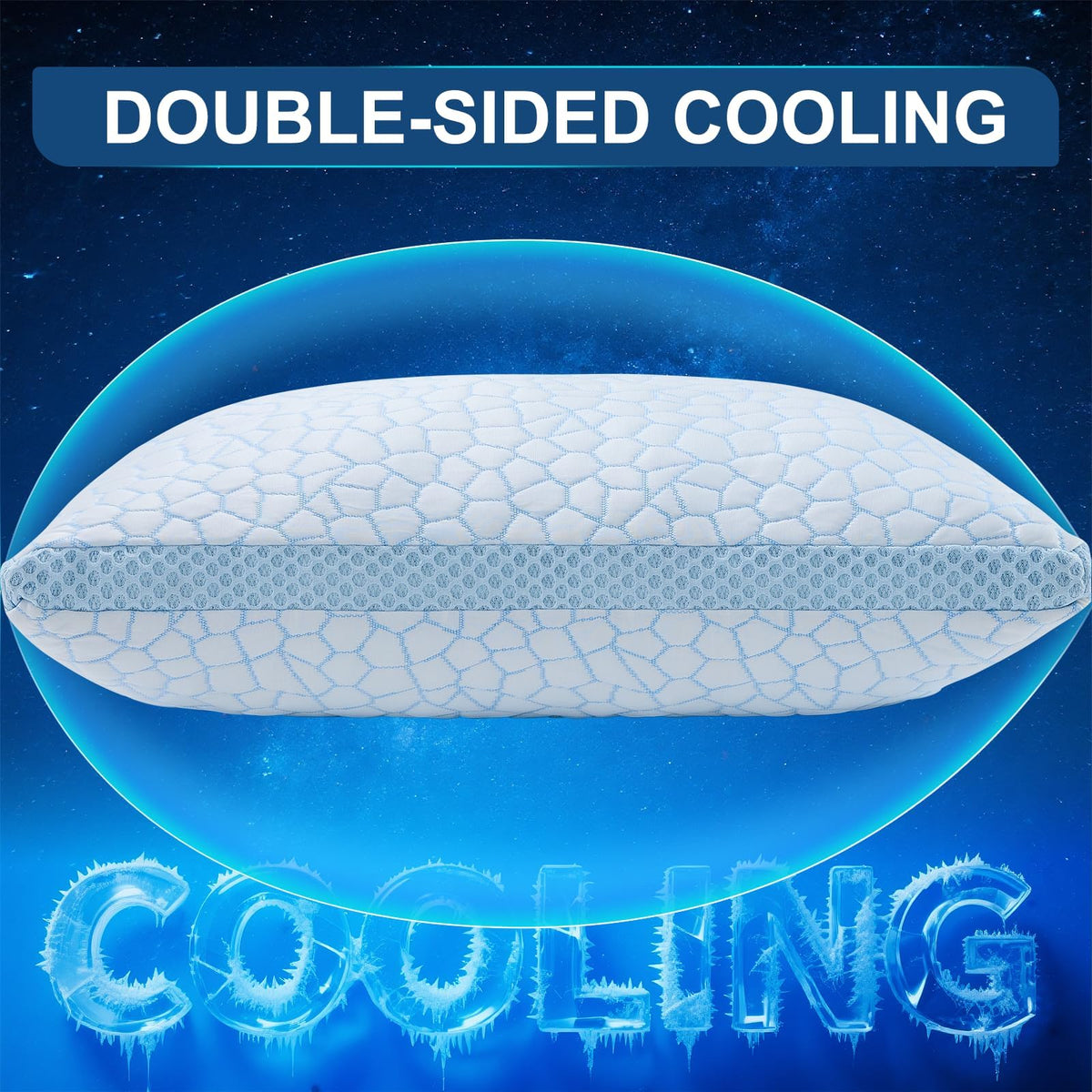 QUTOOL gel memory foam loft with inner zipper for height adjustability