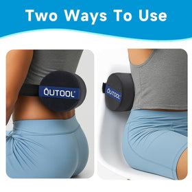 QUTOOL Lumbar Roll measures 11-in x 4.7-in for compact placement