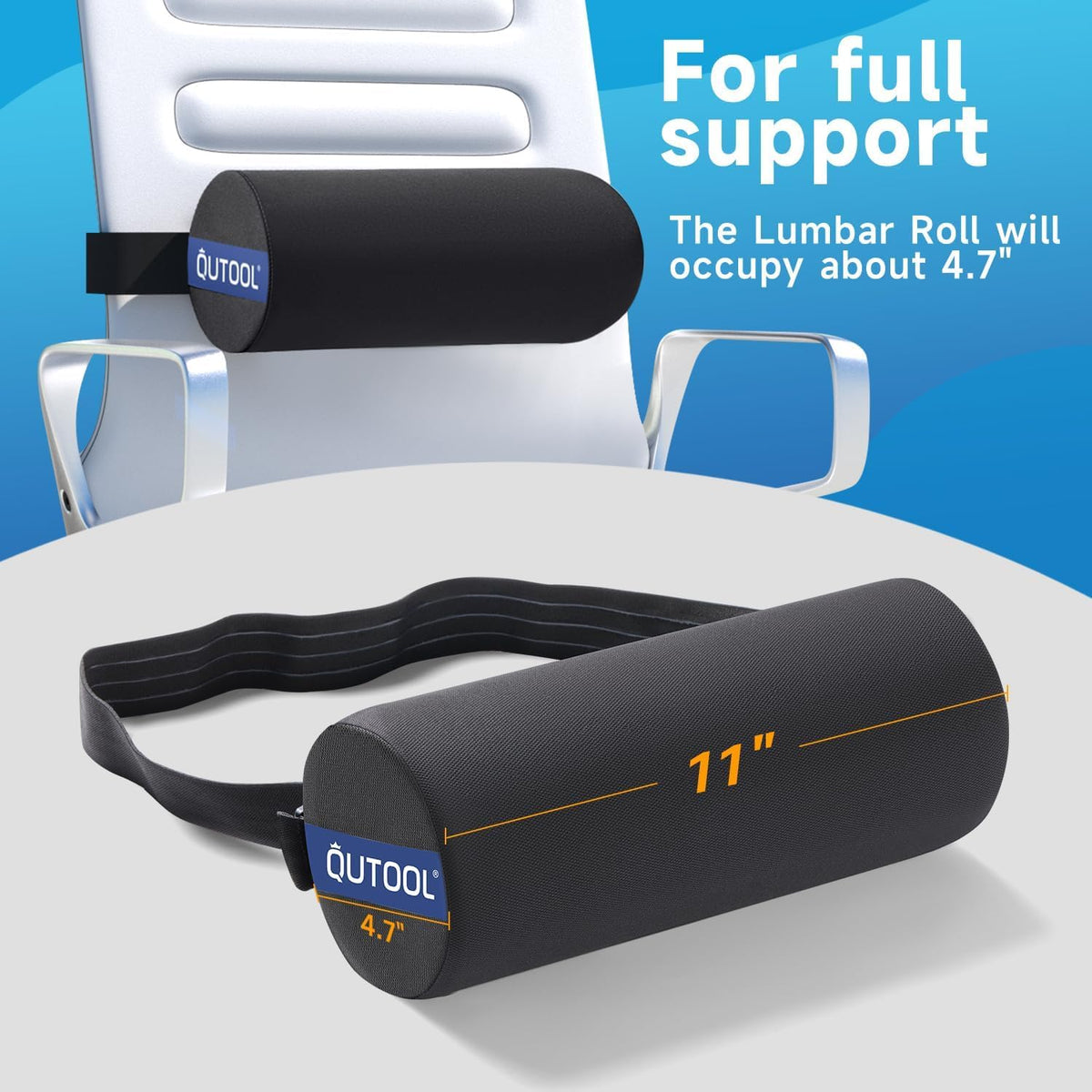 QUTOOL Lumbar Roll ideal for dining chair use