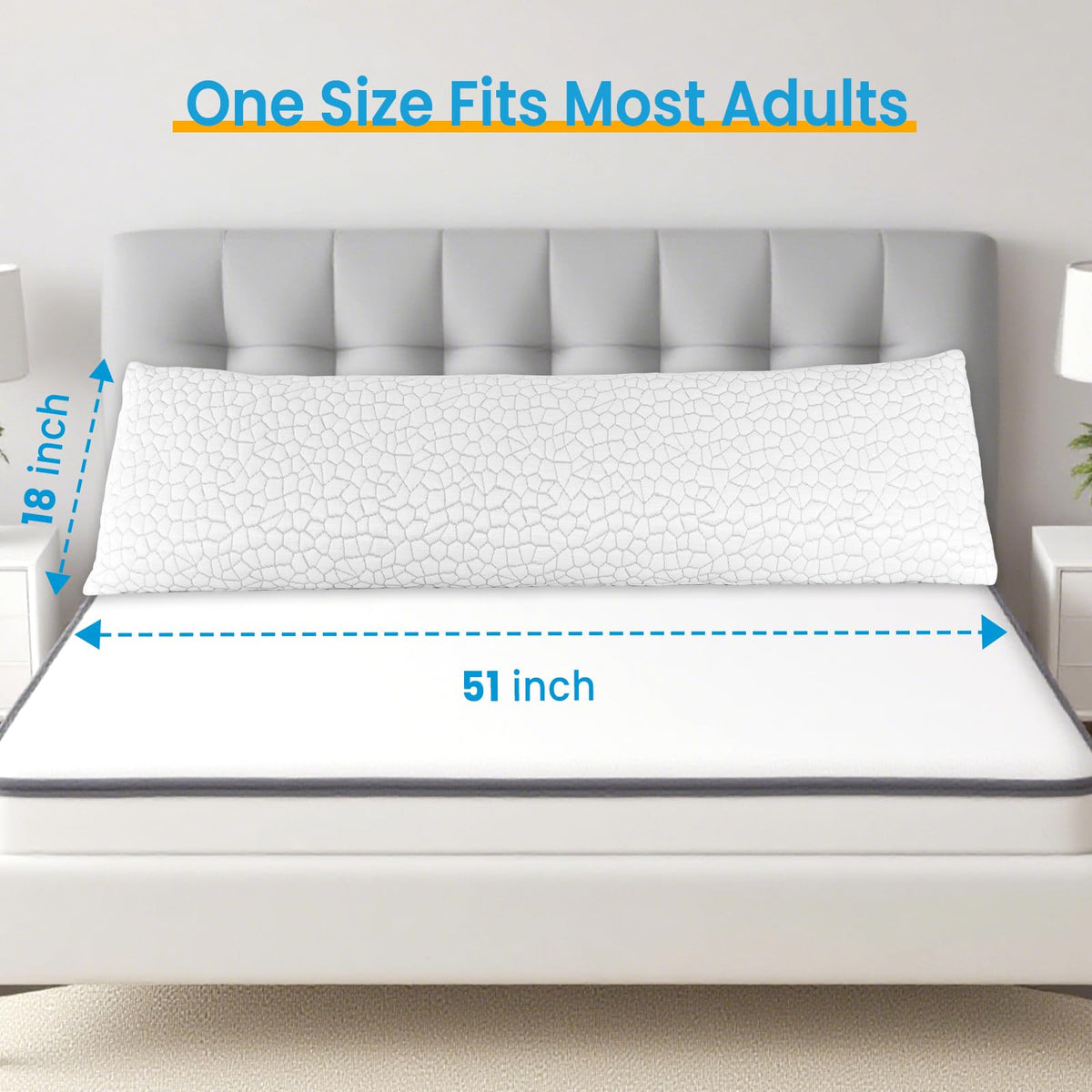 QUTOOL machine-washable cover keeps the pillow fresh between uses