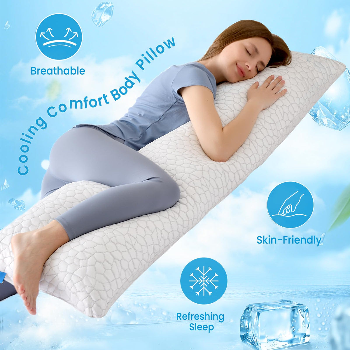 QUTOOL pillow shown in a neatly made bed for cozy nighttime setup