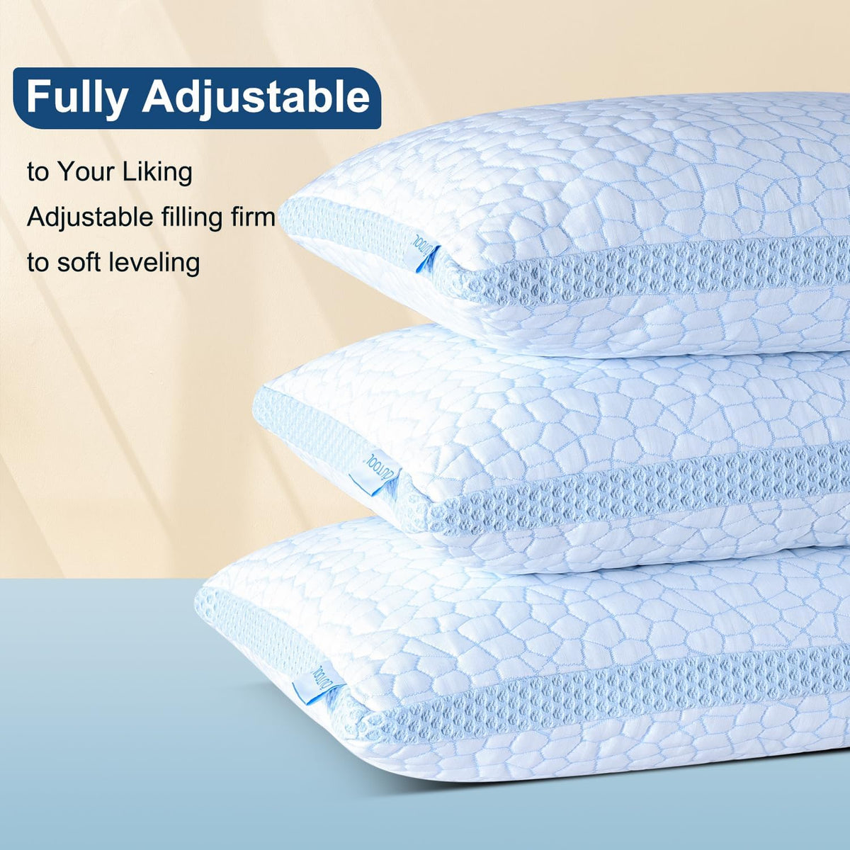 QUTOOL removable machine washable cover keeps pillow fresh