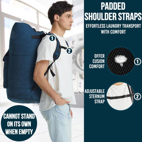 Quovexa backpack with drawstring buckle closure keeps contents secure on the go