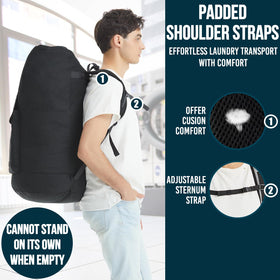 Quovexa backpack highlighting side pouches for small item storage.