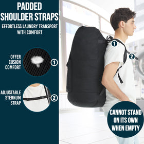 Quovexa XL laundry bag reinforced 900D fabric for durability.