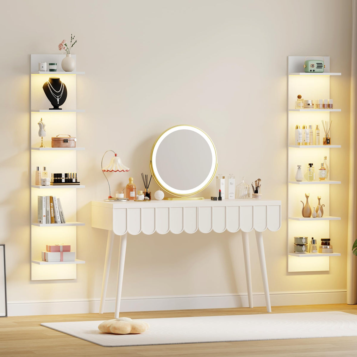 Qupui shelf assembly included hardware enables quick, simple installation.