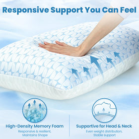 QUTOOL adjustable loft pillow lets you remove foam to customize height.