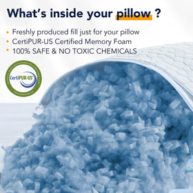QUTOOL bedside sleep setup shows how the pillow fits into a cool bedroom