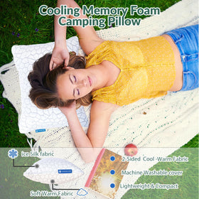 QUTOOL cooling pillow double-sided cover highlighting cooling and soft comfort
