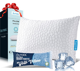 QUTOOL cooling pillow with ice-side enhances cool surface for restful nights