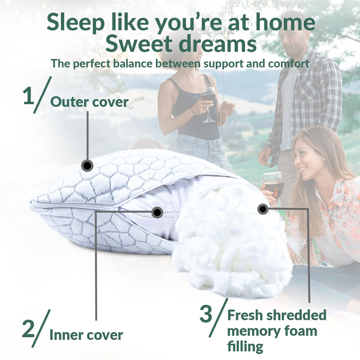 QUTOOL cooling pillow travel-ready design supports rest during outdoor adventures