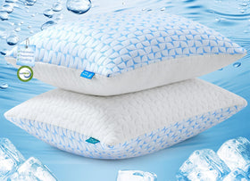 QUTOOL firm pillow with shredded memory foam for neck support and spinal alignment.