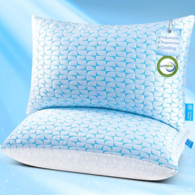 QUTOOL firm pillow with shredded memory foam for steady head and neck support