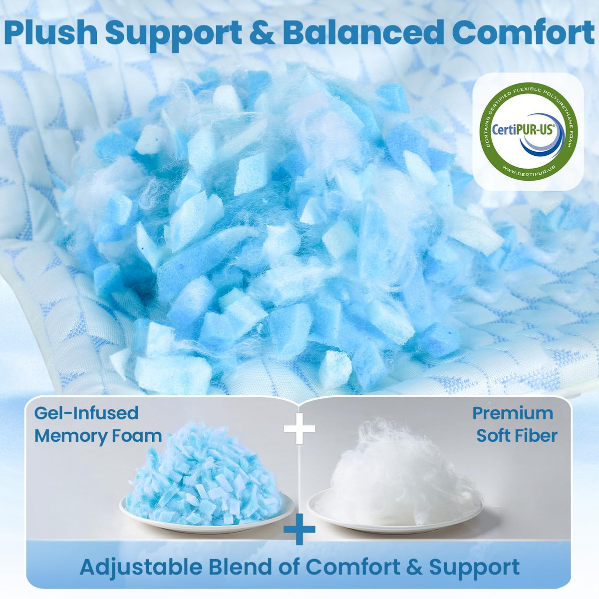 QUTOOL queen-size set of 2 pillows for shared beds and versatility