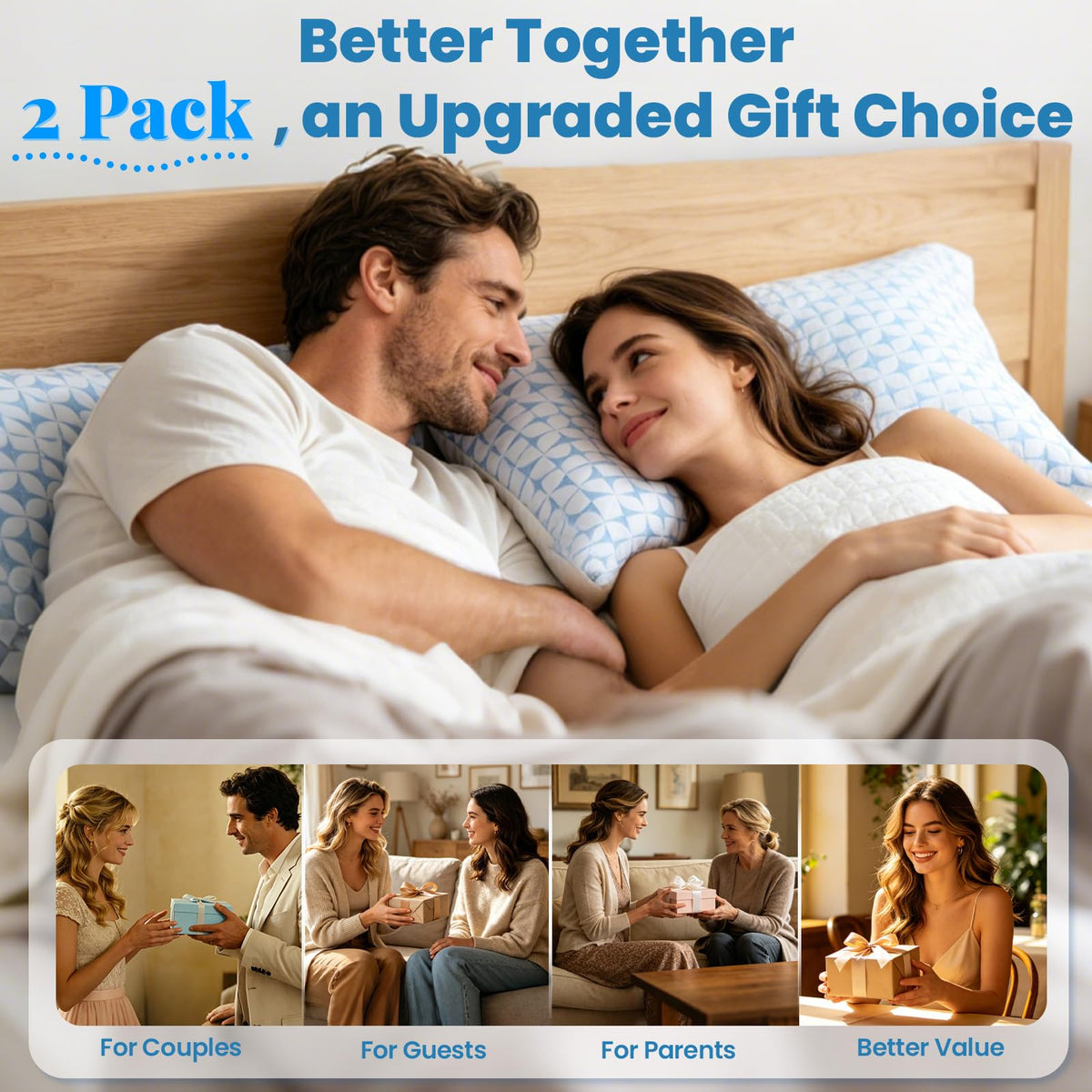 QUTOOL pillow supports side, back, and stomach sleepers with versatile loft