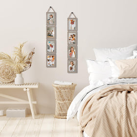 QUTREY multi-picture display creates a balanced wall arrangement.