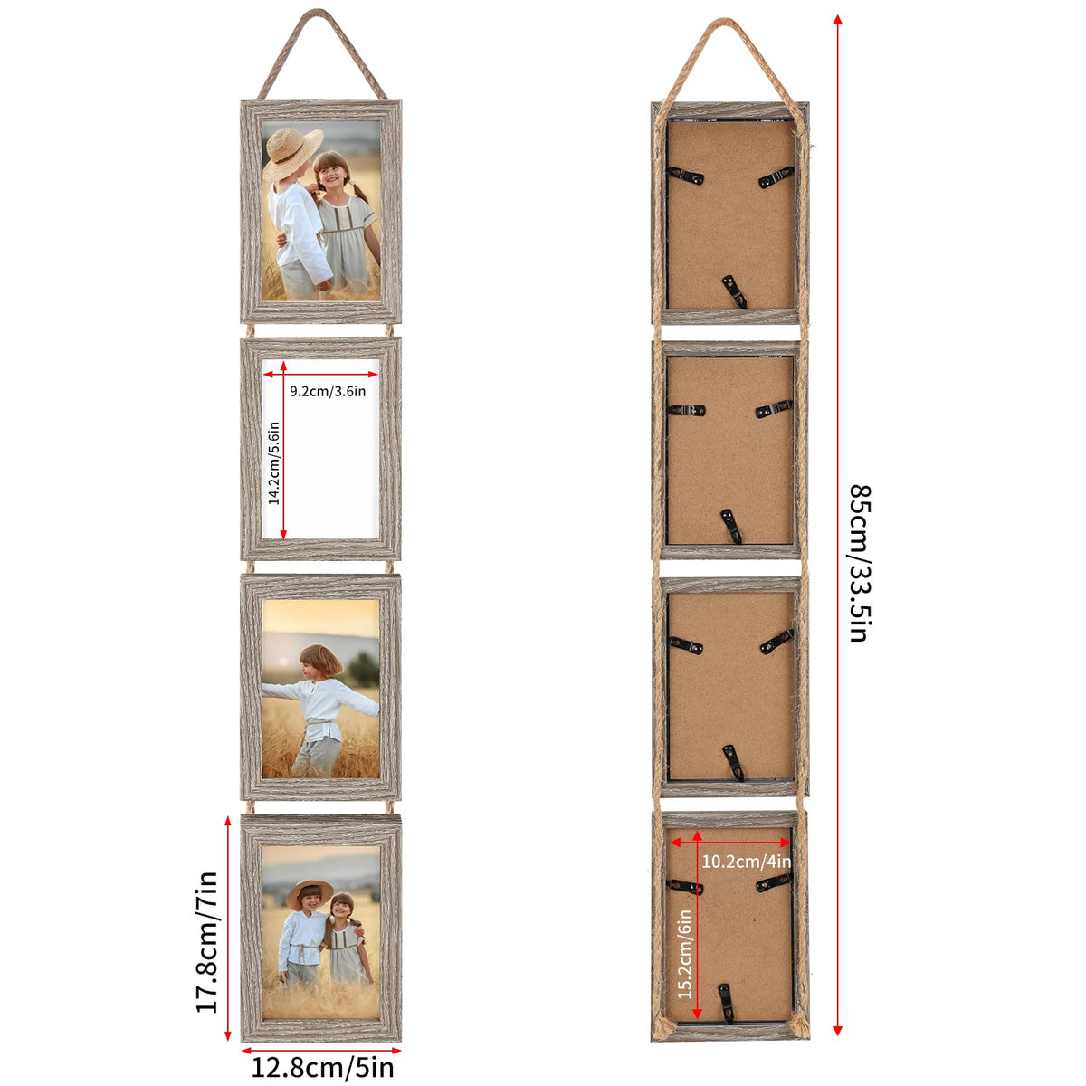 QUTREY rope detail with swivel clips enables easy photo swapping.