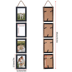 QUTREY collage frames with hemp rope offer easy wall mounting.